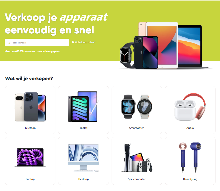 Verkoop je apparaat